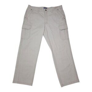Gander Mountain Guide Series Cargo Pants 38x30 Beige Cotton Casual Straight Leg
